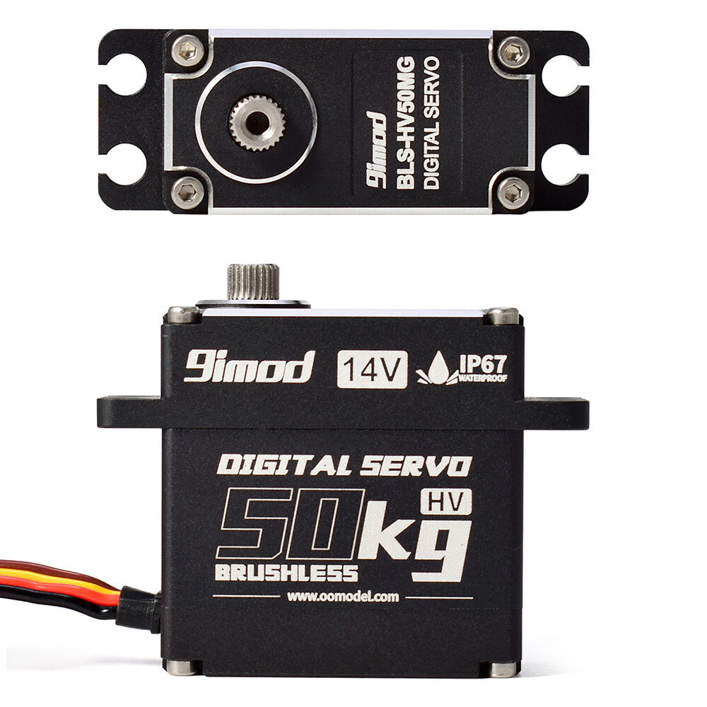 9imod 50KG BLS-HV50MG 14V HV Brushless Digital Servo for 1/5 RC Car Boat Robot