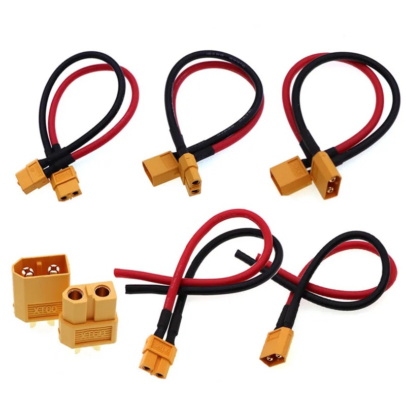 10CM-50CM XT60 Cable Connector Male Female XT60H Plug 14AWG 12AWG Silicone Wire/
