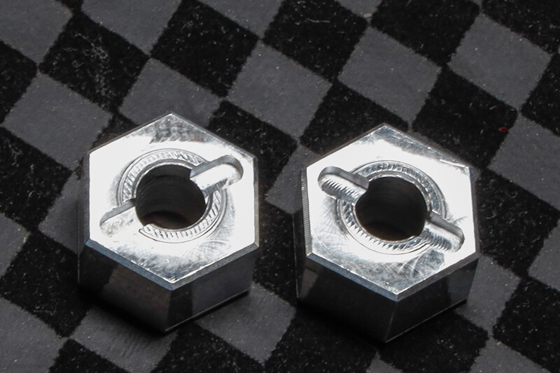 12mm Aluminum Wheel Hex Hubs – CHOOSE SIZE AND STYLE