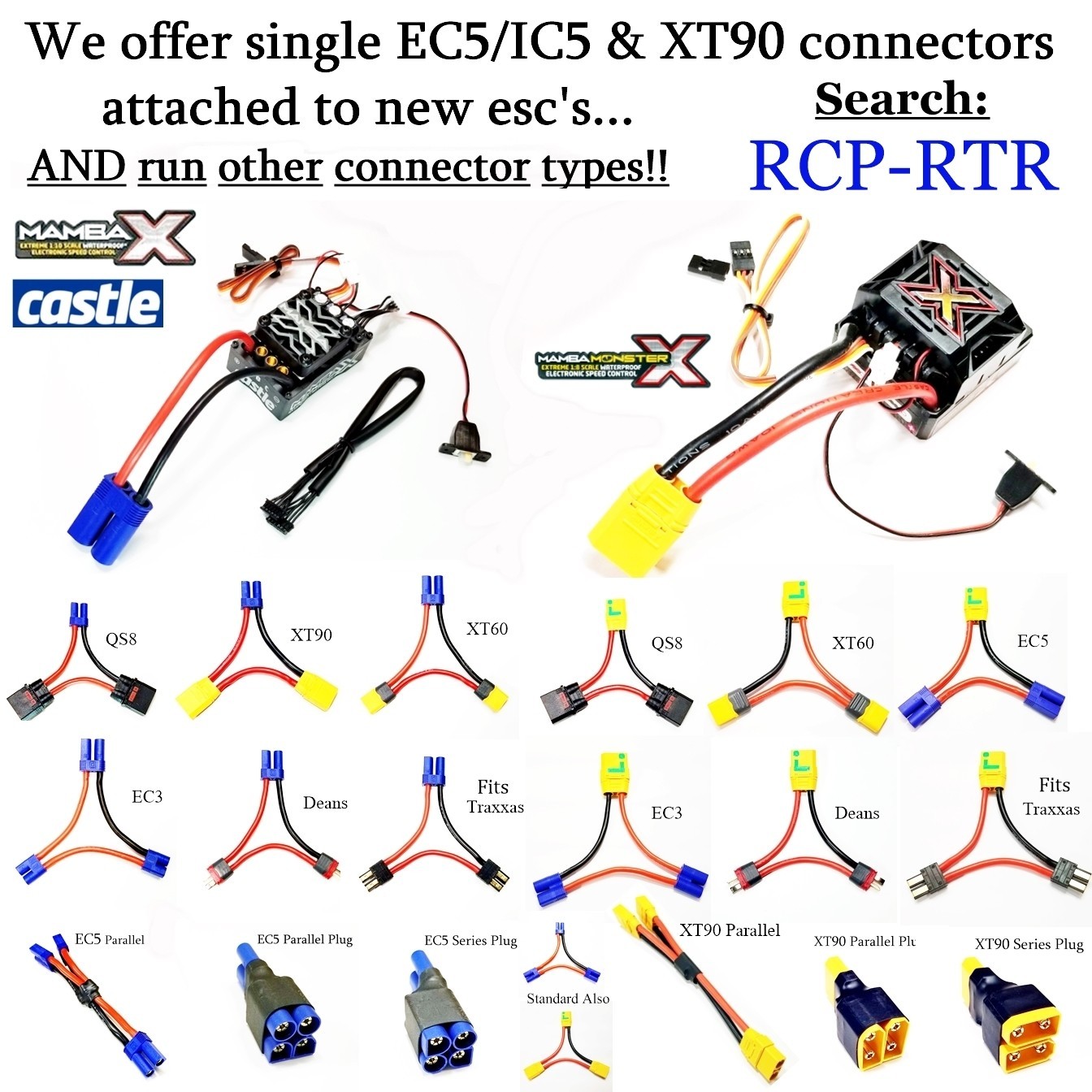 RCP Xtreme Cool ESC Max 5 G1, G2, or G2 Plus 40mm Fan Kits You Supply the Fan