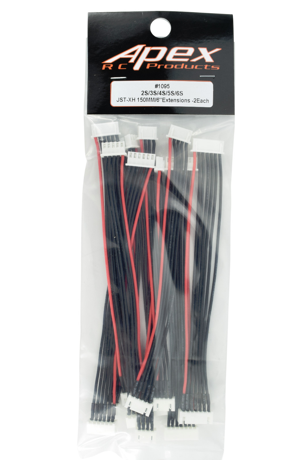 Apex RC Products JST-XH 2S/3S/4S/5S/6S Balance Plug Extension – 2 Each #1095