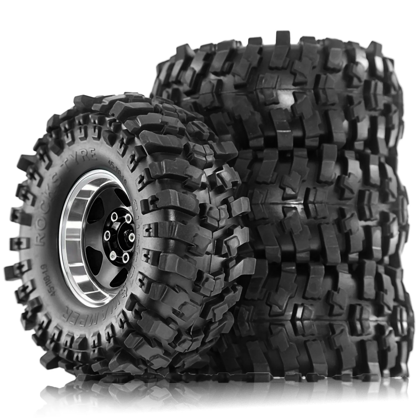 4pcs 1.9″ Wheel Tires for 1/10 TRX4 TRX6 SCX10 SCX10 II 90046 SCX10 III AXI03007