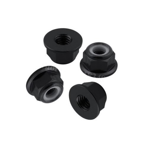 HSP Upgrade Aluminium RC Car Wheel Nylon Flanged Lock Nut M4 4mm – UK Seller