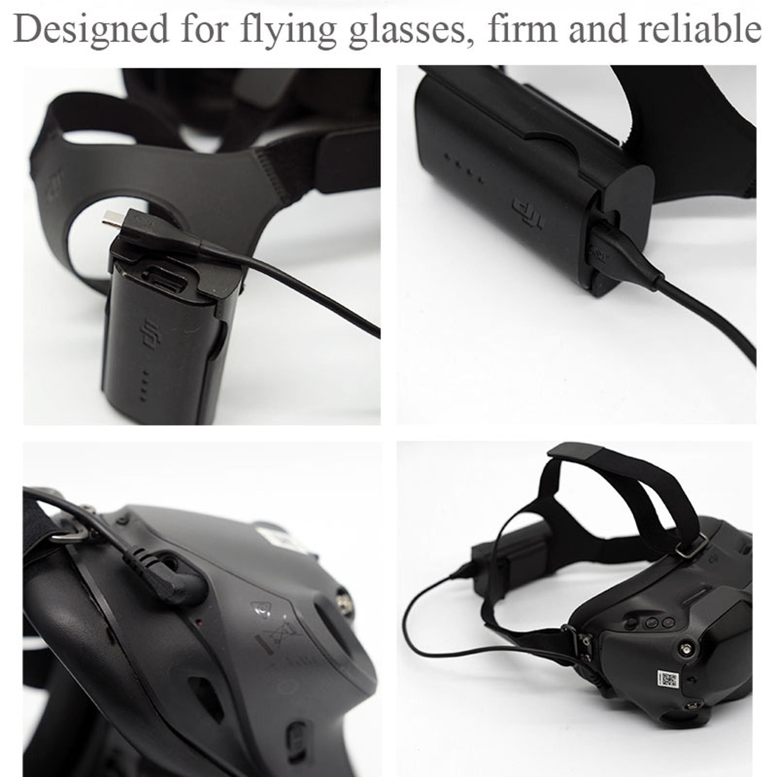 Power Charging Cable Line With Battery Case For DJI FPV Combo Goggles V2 Glasses