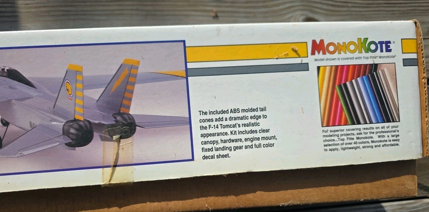 GREAT PLANES – F-14 Tomcat Kit – 58″ Wingspan NJ23 Open Box Good Condition