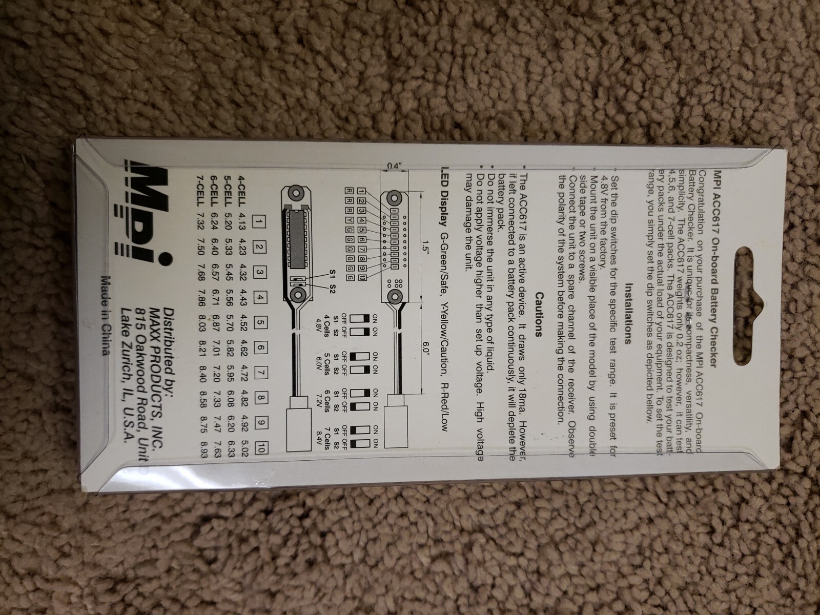 Maxx products – MPI on-board battery checker – ACC617 – New!