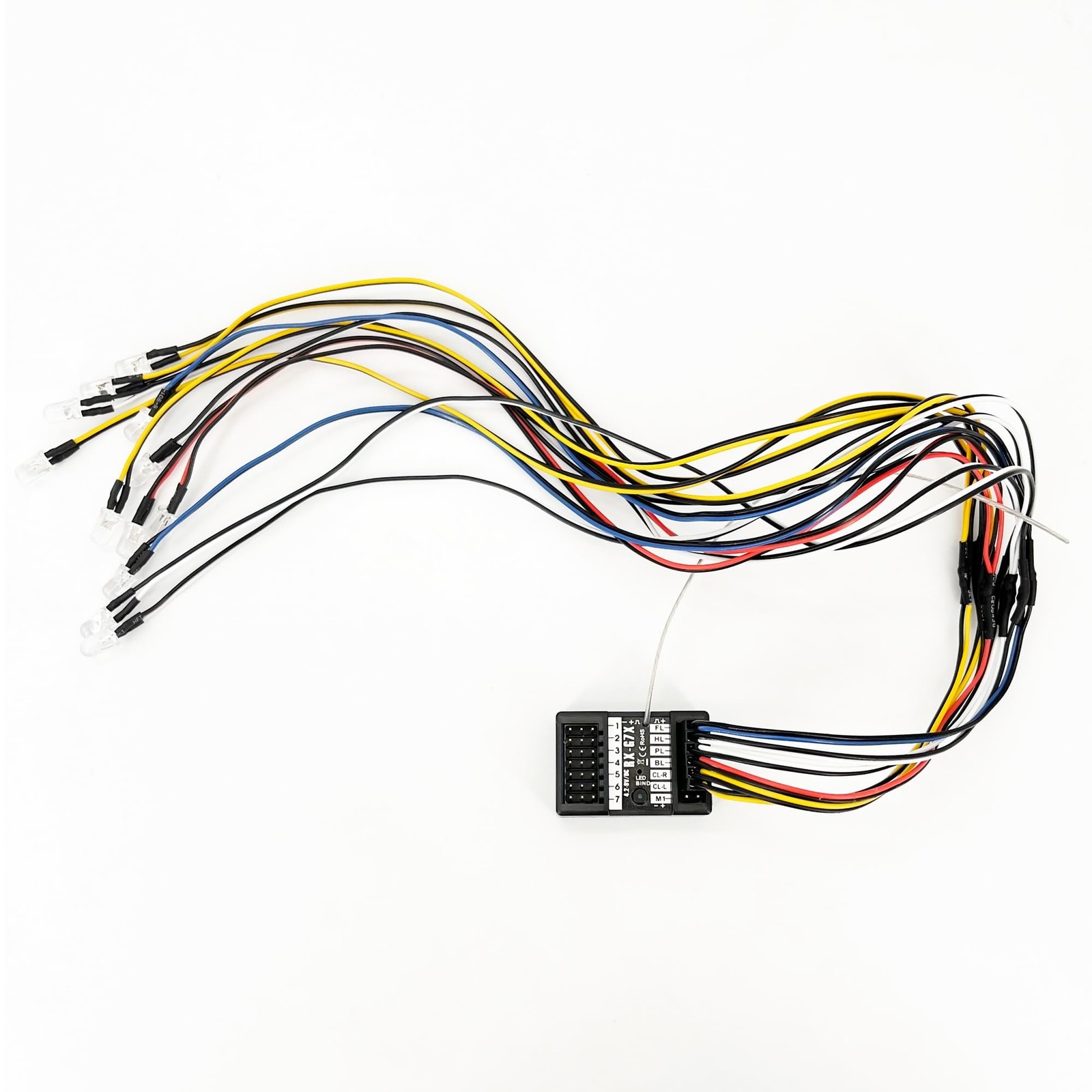 7 Channels RC Transmitter with Receiver Built-in Light Control System and 12L…