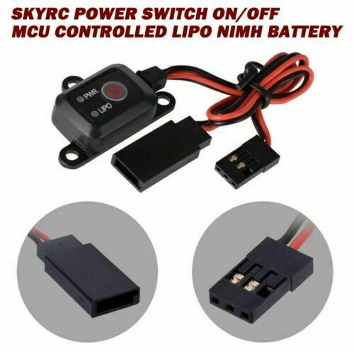 Power Switch MCU on/off Controlled for LiPo NiMH Battery Voltage 1/10 1/8 RC Car