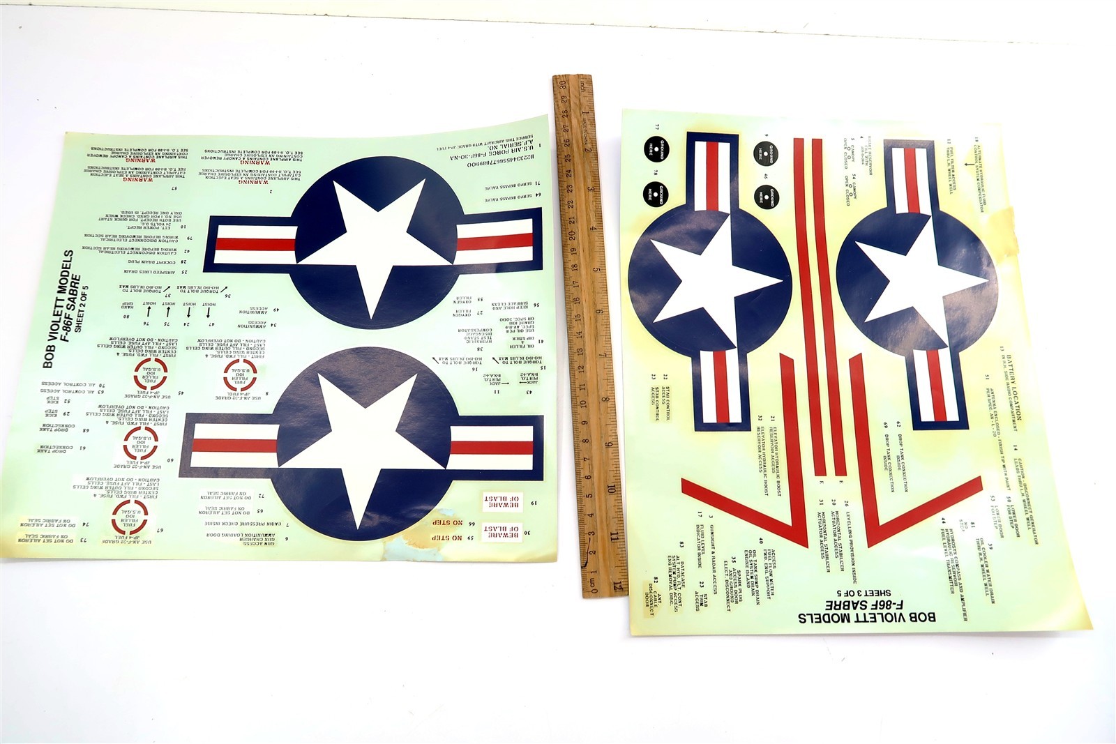 Huge Lot of R/C Airplane Decals Stickers Flames, Numbers, Stars, Etc hundreds!!