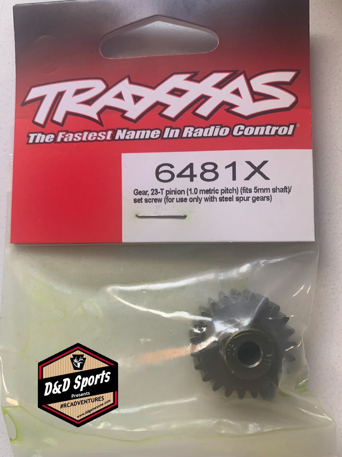 Traxxas 6481X – Gear, 23-T pinion (1.0 metric pitch) (fits 5mm shaft) MAXX