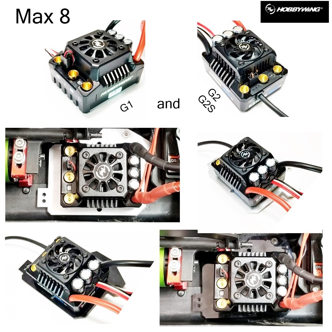 RCP-ESC Mount Arrma 6s ESC Aluminum Adapter Plate Max 6 Max 8 MMX8s ESC Mount JR