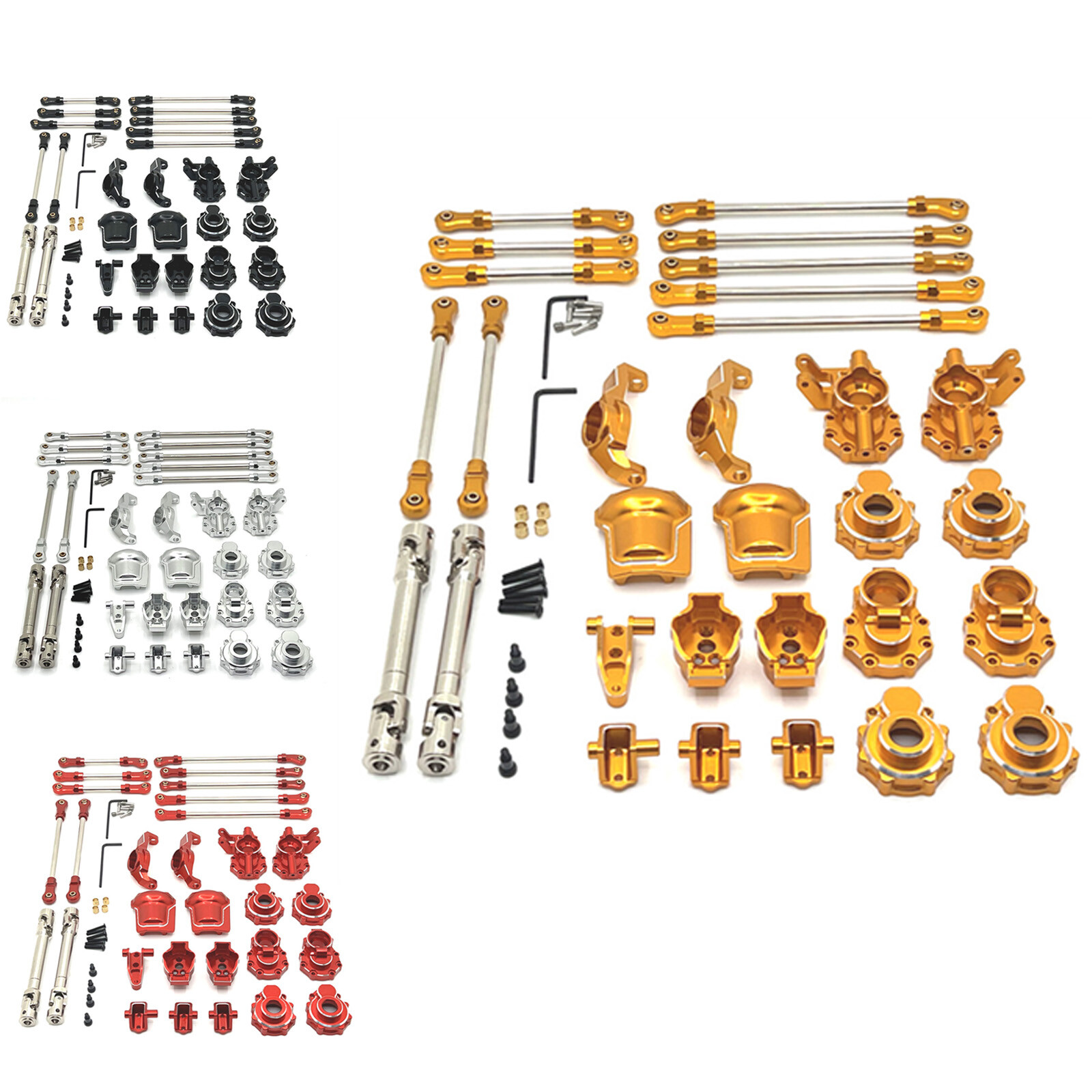 Alloy Metal Upgrade Parts Red For WLtoys 1:10 104006 104010 104020 104026 RC Car