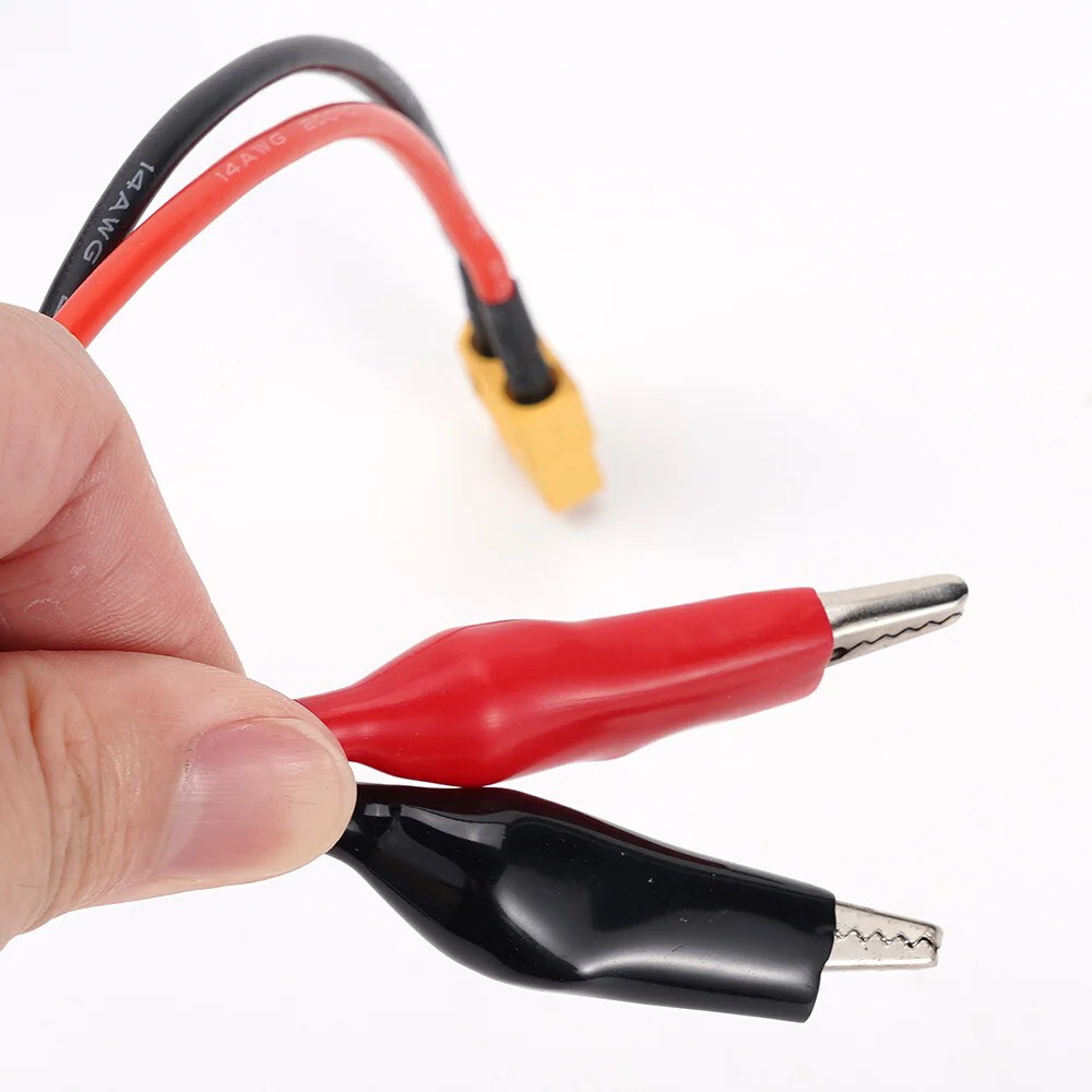 XT60 Female Plug to Alligator Clips Cable 14AWG 15cm 20cm 50cm for RC Battery