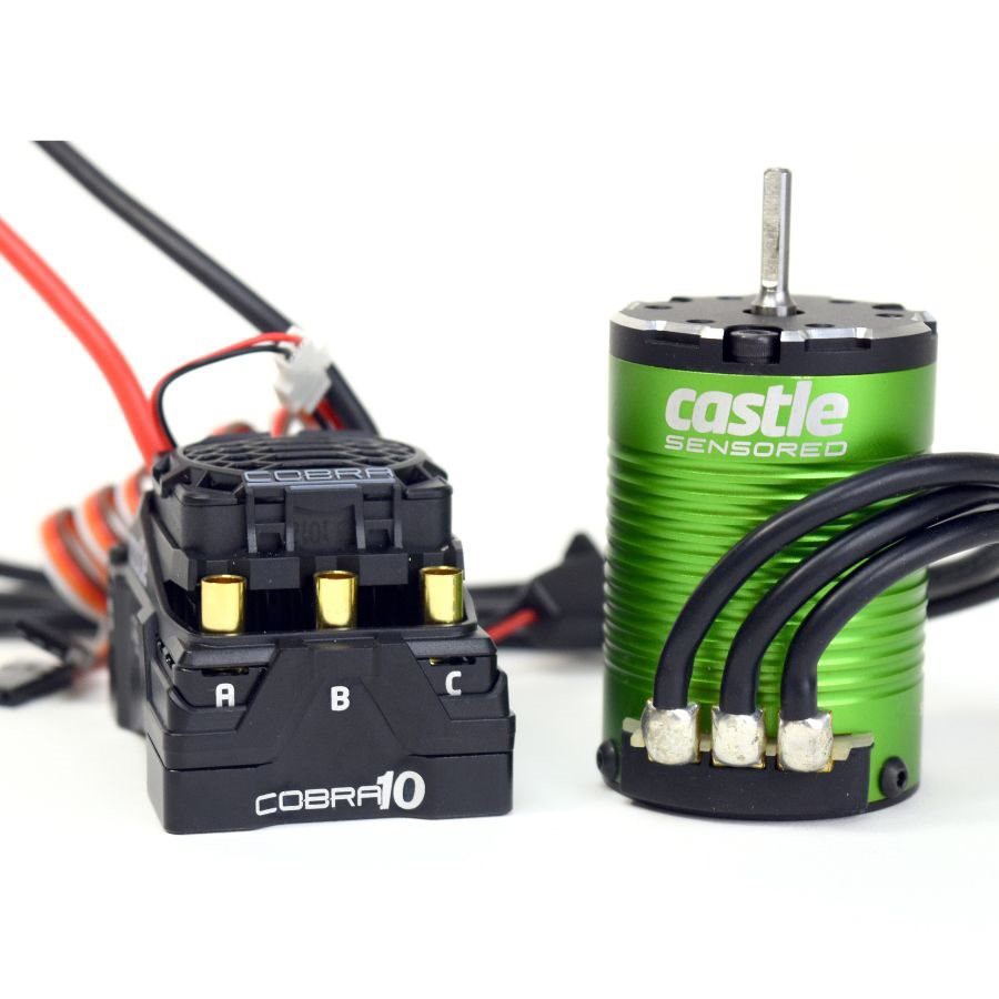 Castle Creations Cobra 10 Brushless ESC & 1406 7700Kv Motor Combo for 1/10 Cars