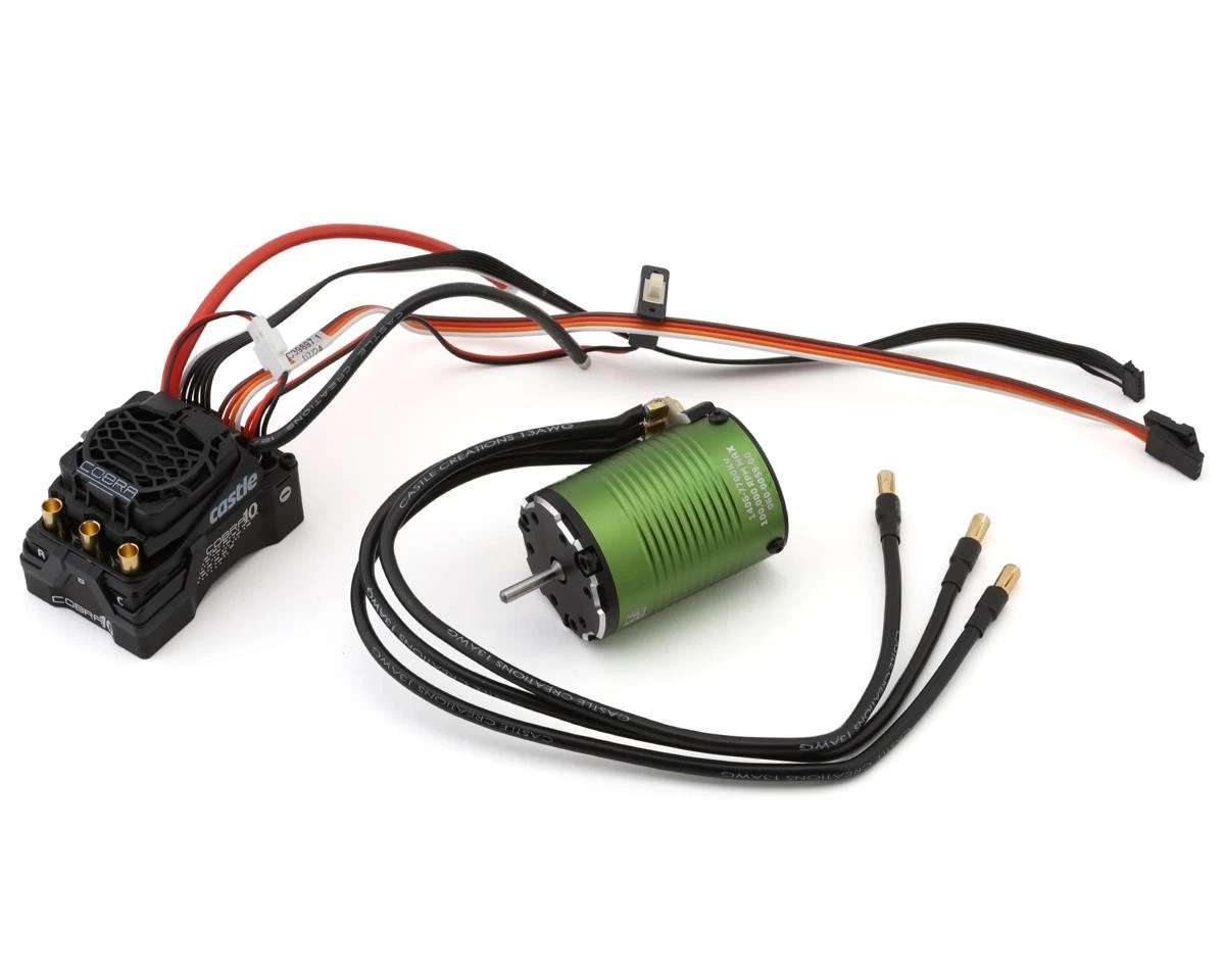 Castle Creations Cobra 10 Brushless ESC & 1406 7700Kv Motor Combo for 1/10 Cars