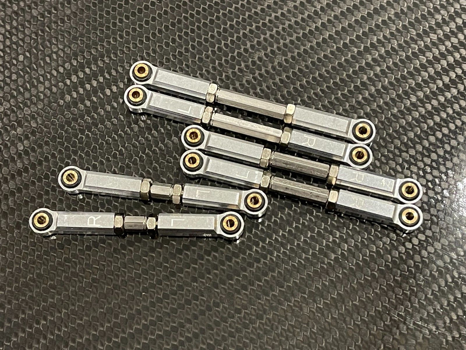 6pcs Aluminum Steering & Suspension Link Set for Arrma Mojave 4S 4×4 Silver