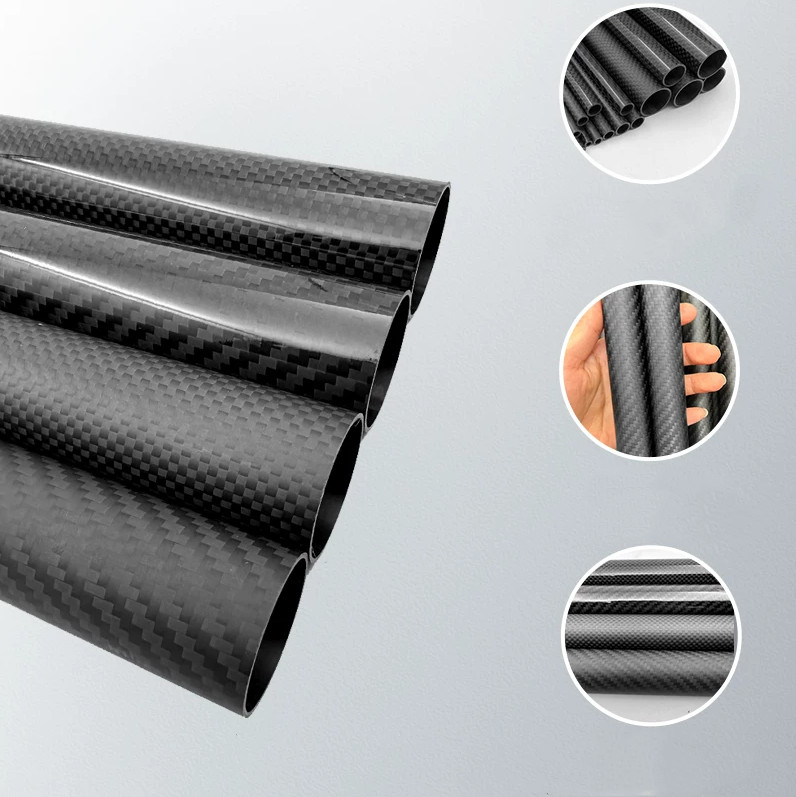 3K Carbon Fiber Tube OD39 40mmxID 34mm 35mm 36mm 37mm 38mm x 500mm Rolled Poles