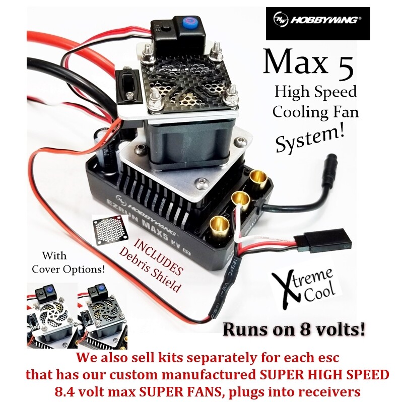 RCP Xtreme Cool ESC Max 5 G1, G2, or G2 Plus 40mm Fan Kits You Supply the Fan