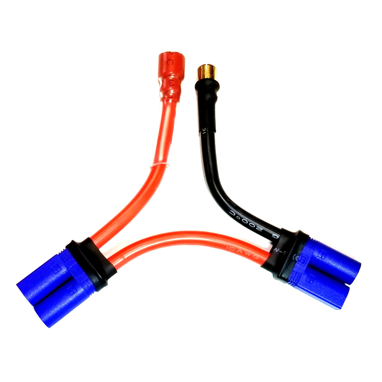 RCP-8mm Bullets To EC5/IC5 Male Connectors Series Harness 10 awg wire