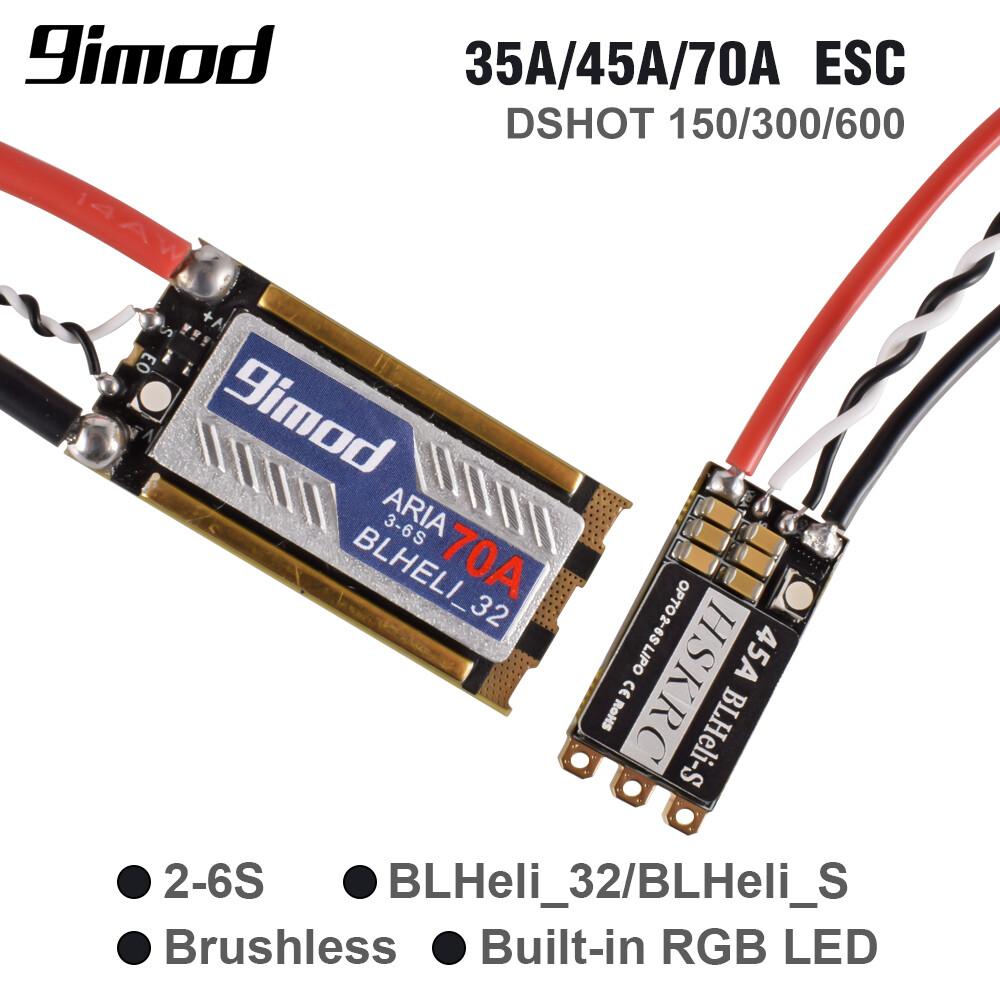 35A 45A 70A Brushless ESC BLHeli_S BLHeli_32 Speed Controller for RC FPV Drone