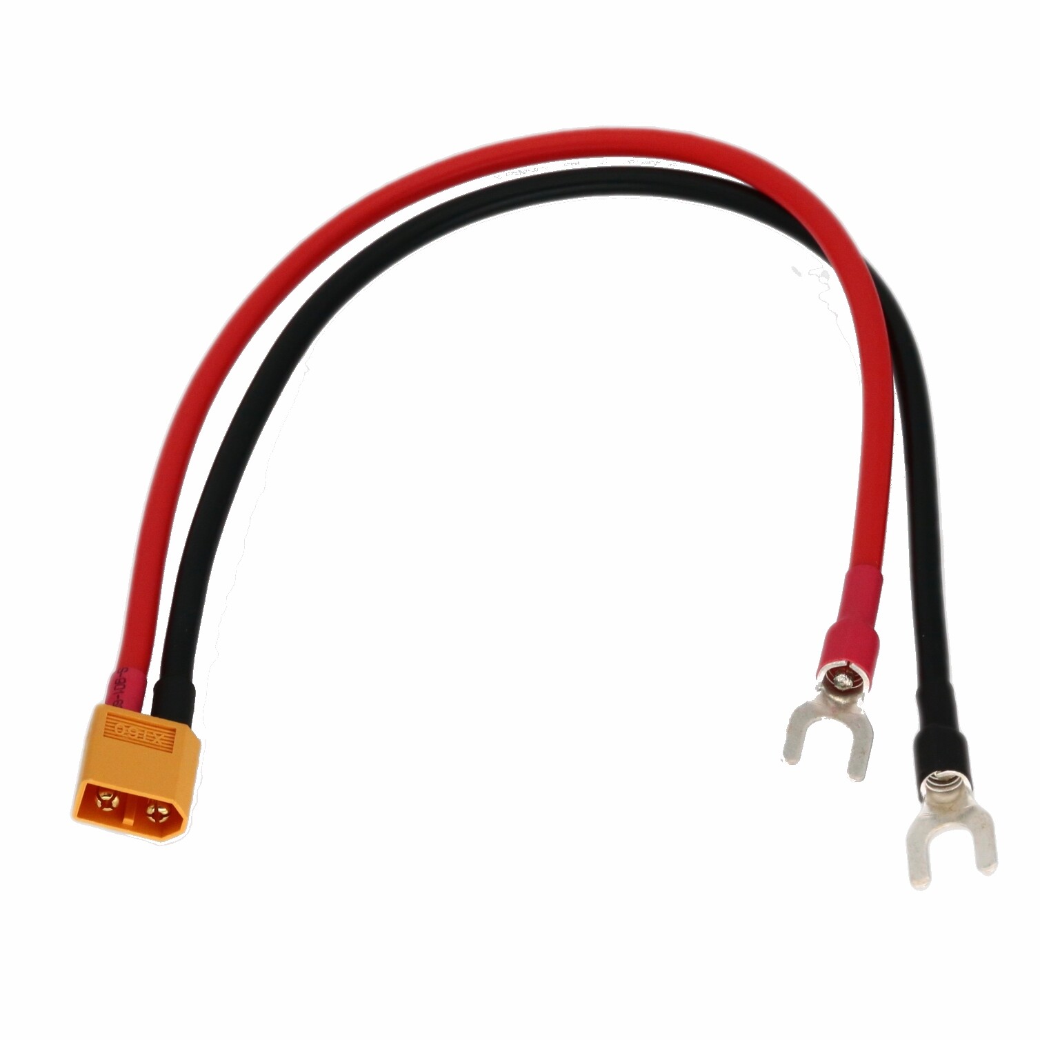 XT60 Male to M6 U-Type Spade Fork open Terminal battery charging 12awg 1FT Cable