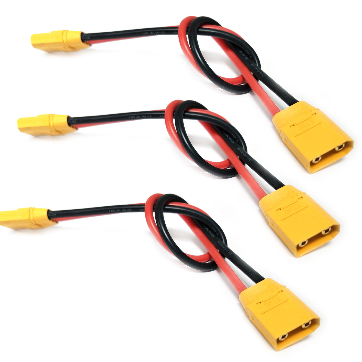 XT90 Battery Connector Male Female Extension Cable/Lead Soft Silicon Wire 12AWG