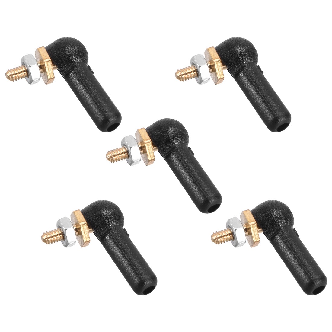 5pcs 2mm/M2 Linkage End Tie Rod End Metal Ball Head Black for RC Boat Robot