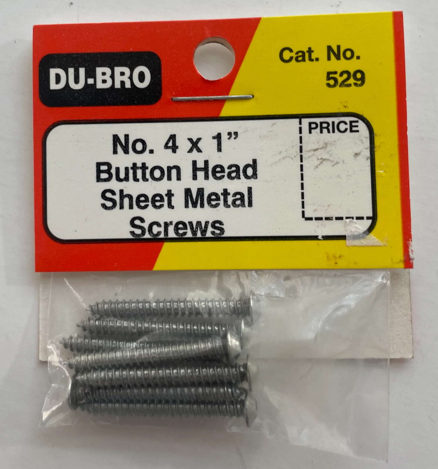 Du-Bro No.4 x 1″ Button Head Sheet Metal Screws (8 pc) #529