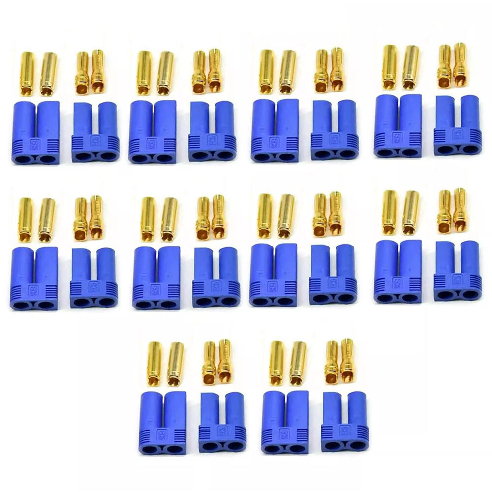 20 Pairs- For EC5 Device Connector Plug For RC Car Plane Helicopter Battery Lipo