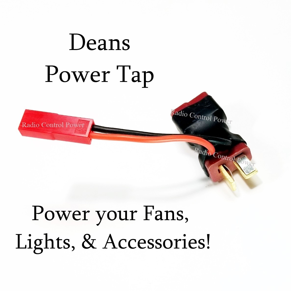 RCP-JRJST Deans Power Tap Connector to JST Female Deans Male to Deans Female