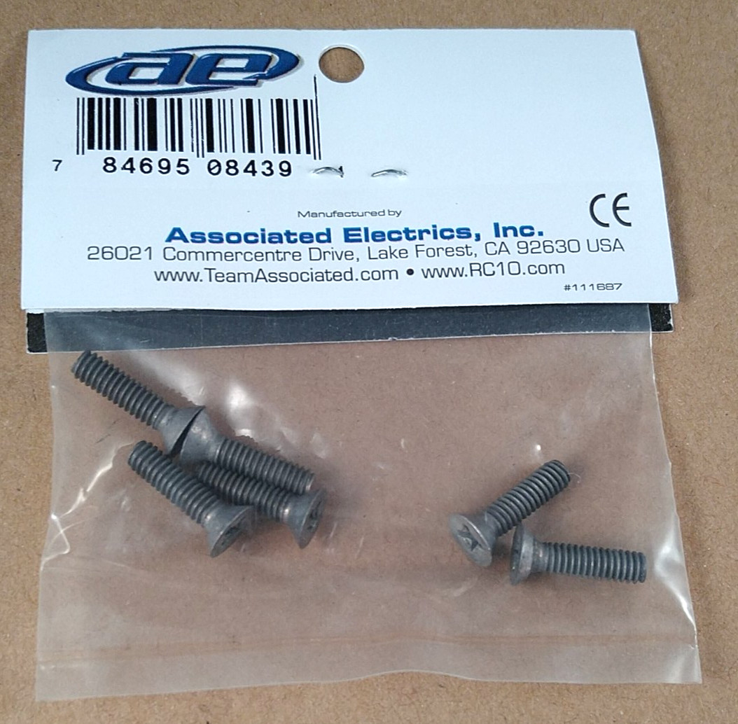 Team Associated ASC 8439 8-32 x 5/8 Aluminum Flathead Screws RC10 T RC12L RC10L