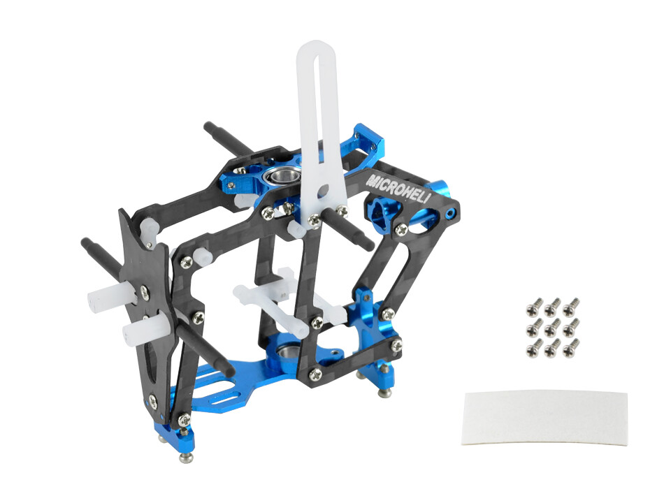 Microheli Aluminum/Carbon Fiber/Delrin Main Frame (BLUE) – BLADE MCPX BL2