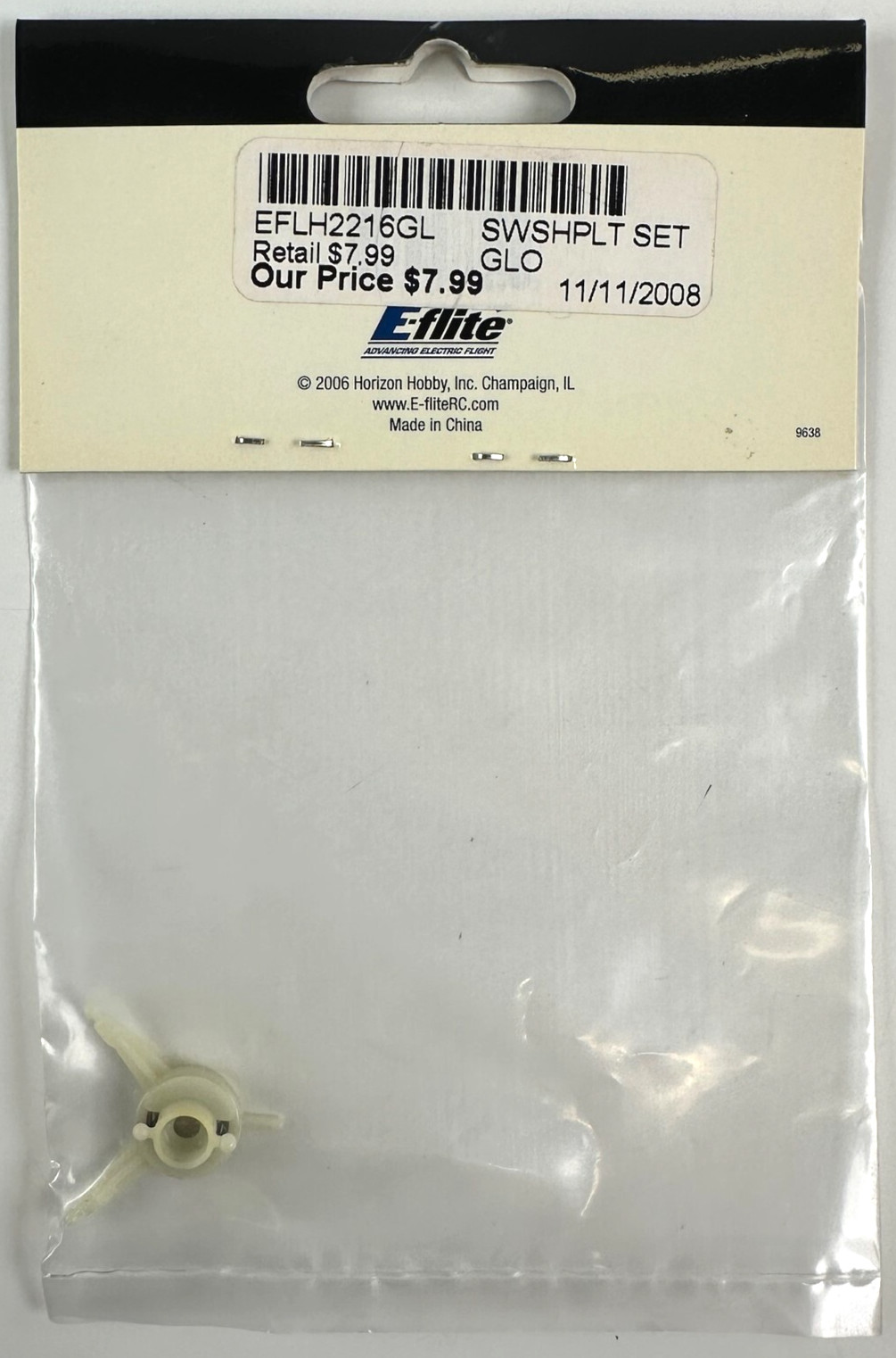 E-Flite EFLH2216GL BMCX Glow in the Dark Swashplate Set New