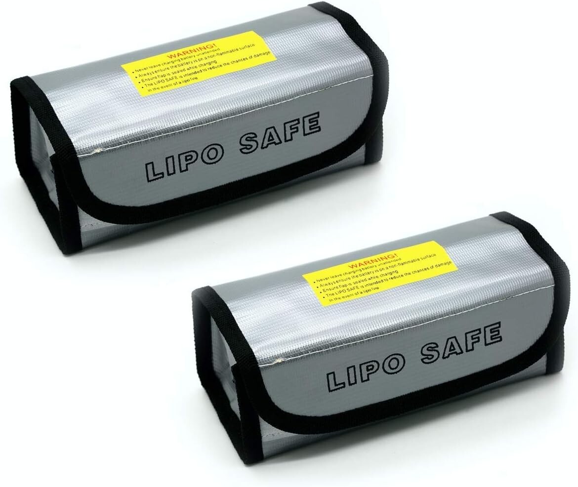 2x LiPo Fireproof Explosion Proof Safety Bag for Battery and Storage