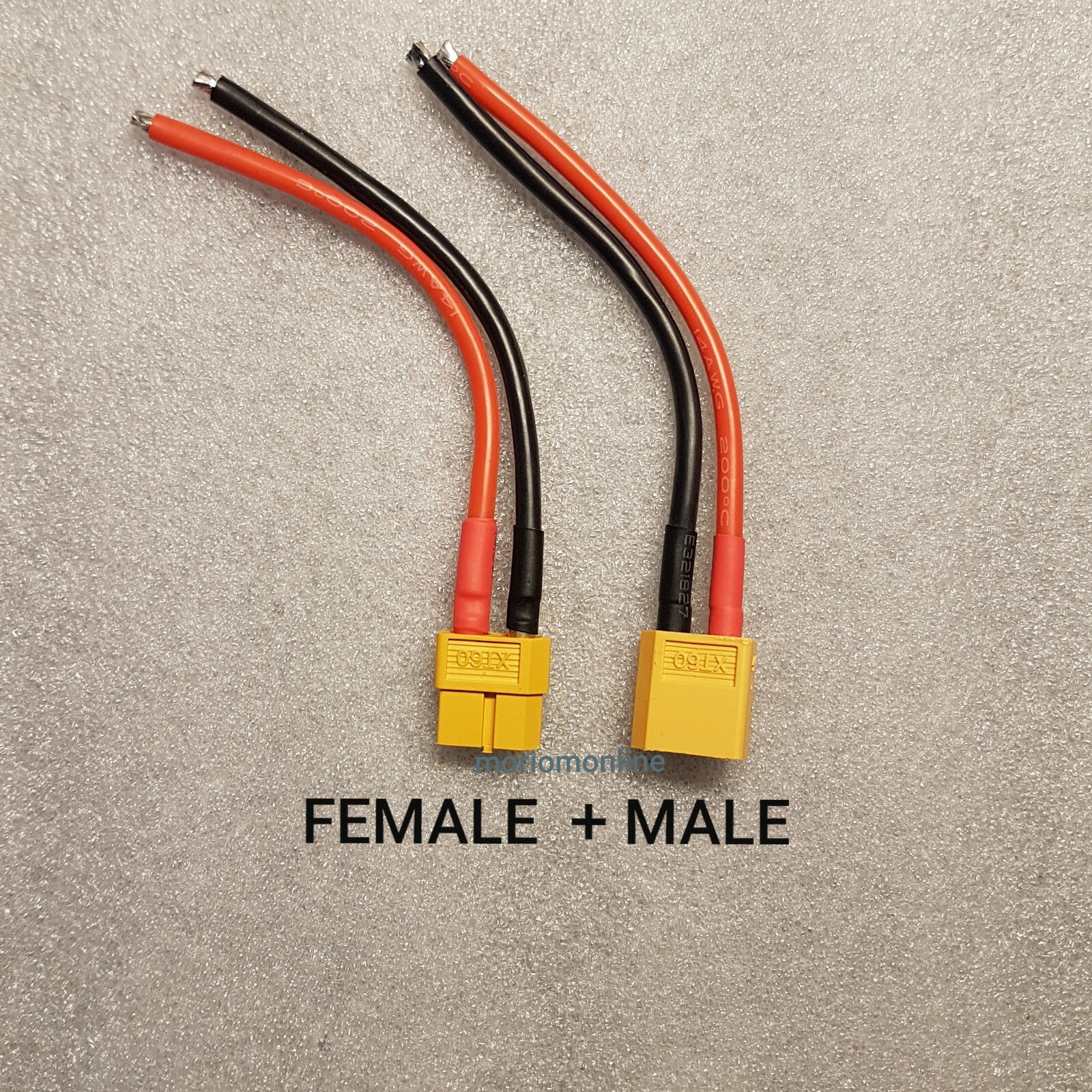 XT60 Male / Female Connector 10CM Silicone Wire Cable 14 AWG For Lipo RC