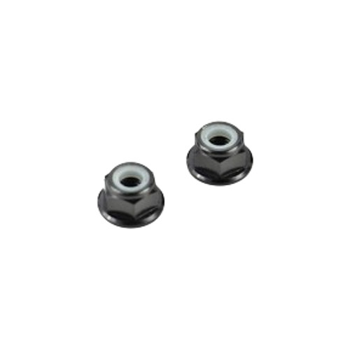 RC Hop Ups M4 Serrated Flanged Wheel Locknuts (2)