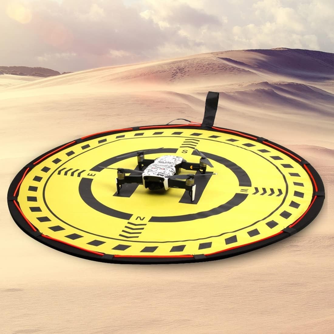 Drone Landing Pad 27.6in Waterproof Foldable Mat with LED Night Light for DJI RC