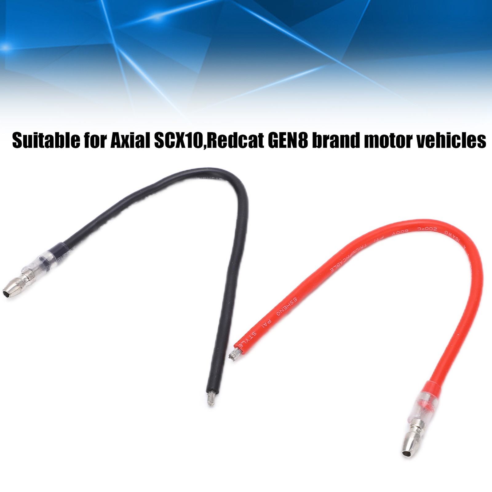 10pcs Bullets Connector Extension Cable 16AWG Silicone Wire for TRX4 D90