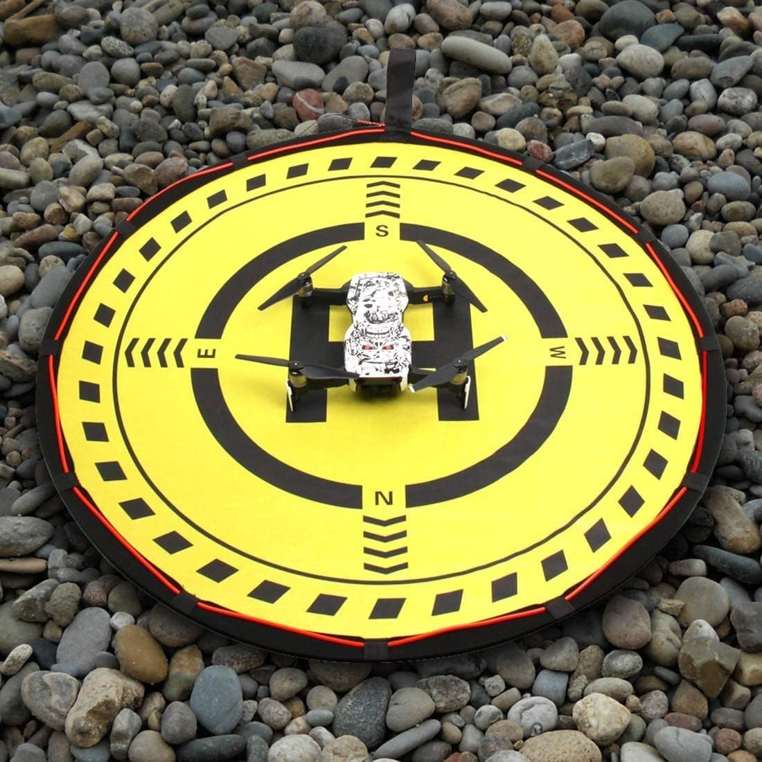 Drone Landing Pad 27.6in Waterproof Foldable Mat with LED Night Light for DJI RC
