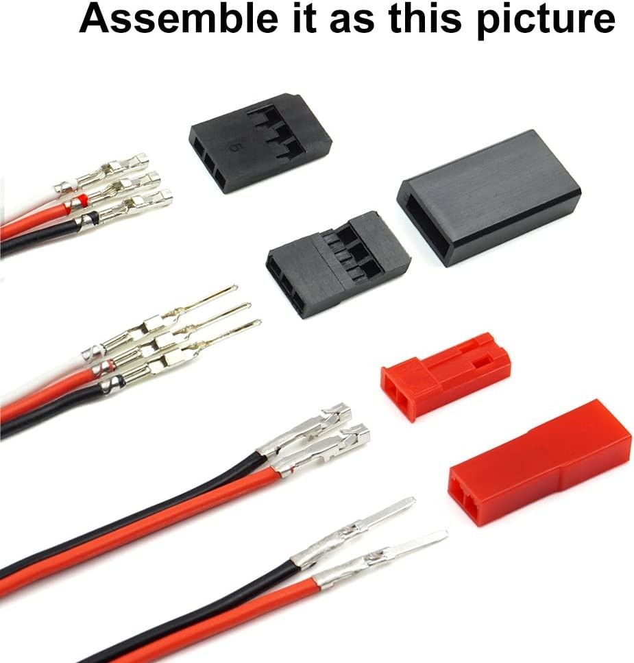 Effortless 55 Set RC Connector Kit with Ergonomic Crimping Tool for Easy Repairs