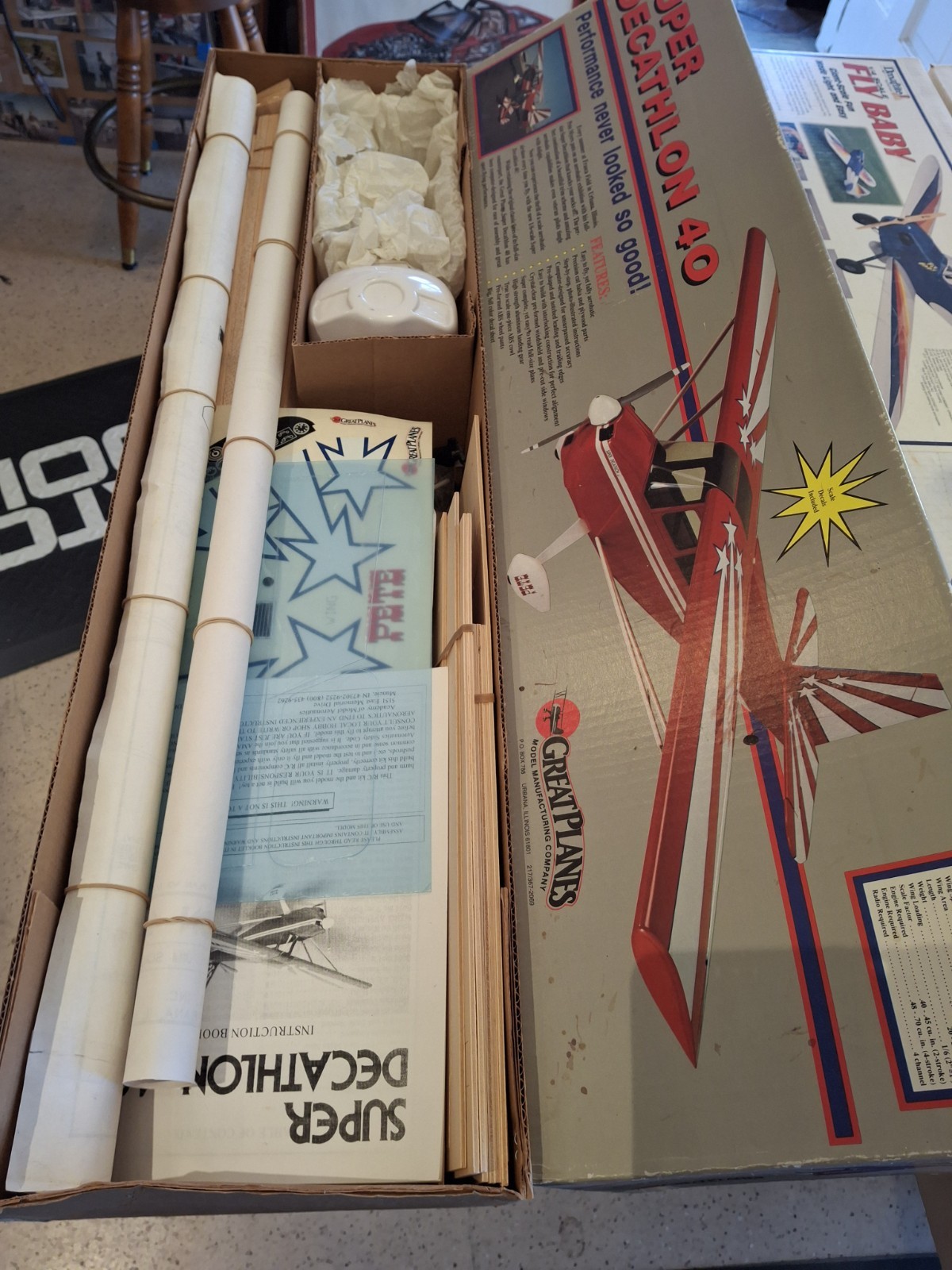 GREAT PLANES SUPER DECATHLON 40. THIS RC KIT IS NOS