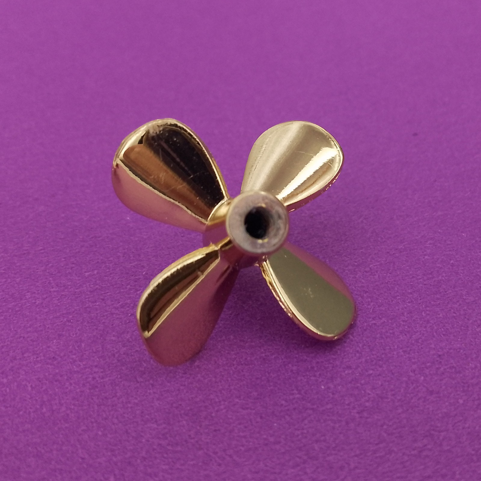 2x 4-Blades Metal Propeller 3mm M3 26mm Submerged Prop for 1/200 RC Boat Marine