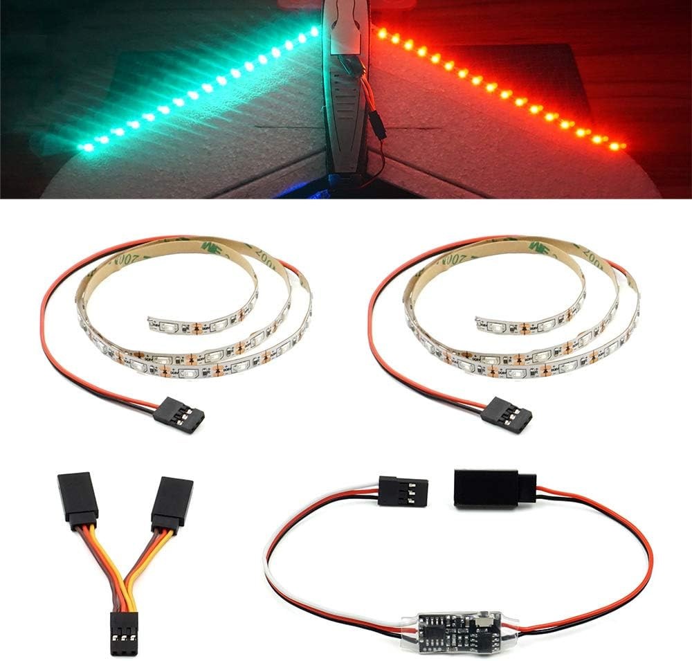 Remote Controlled LED Light Strip for RC Fixed Wing Airplane Flying Wing Plan…