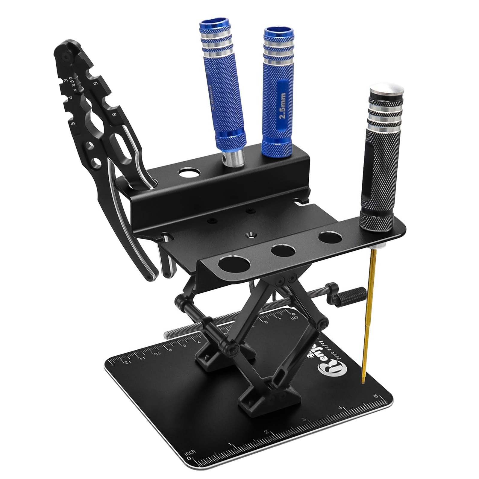 RC Car Work Stand Aluminum Repair Workstation Lift Lower with Screw Tray for …