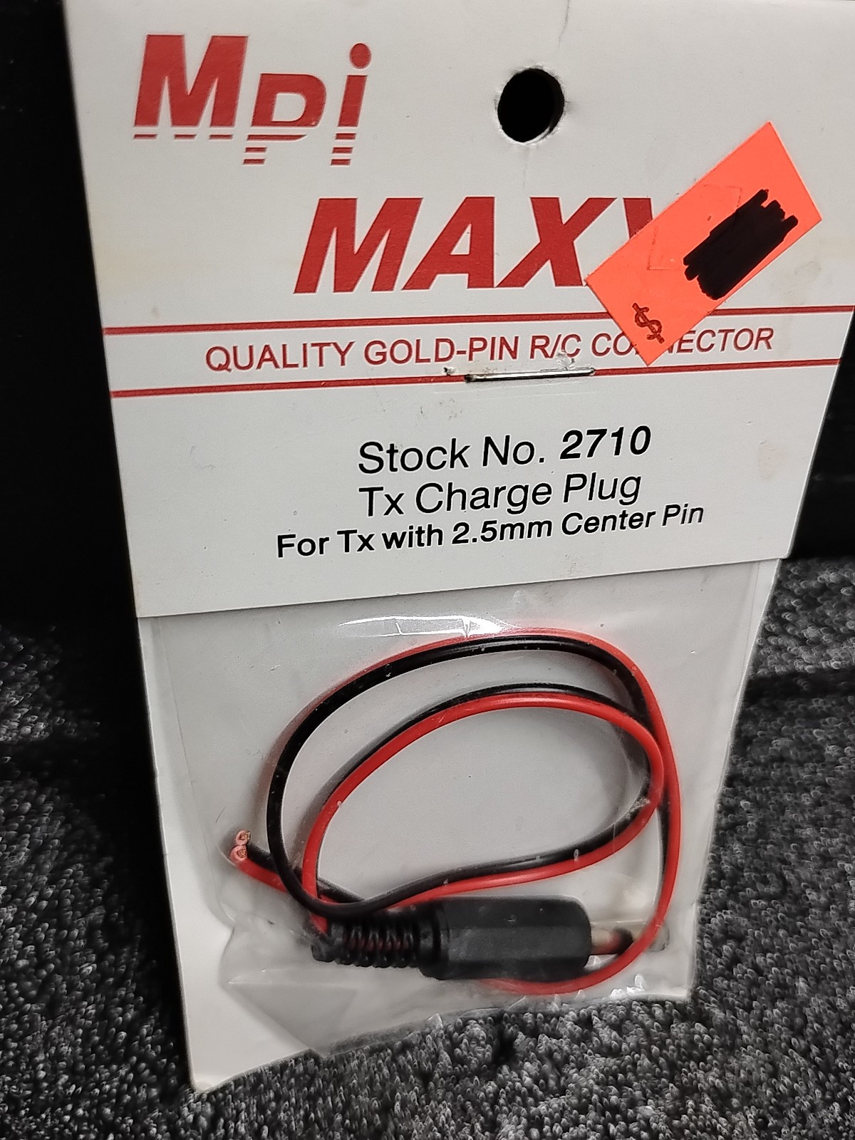 Mpi Maxx Products 2710 2.5 mm TX Plug Center Pin Charge Gold Nip