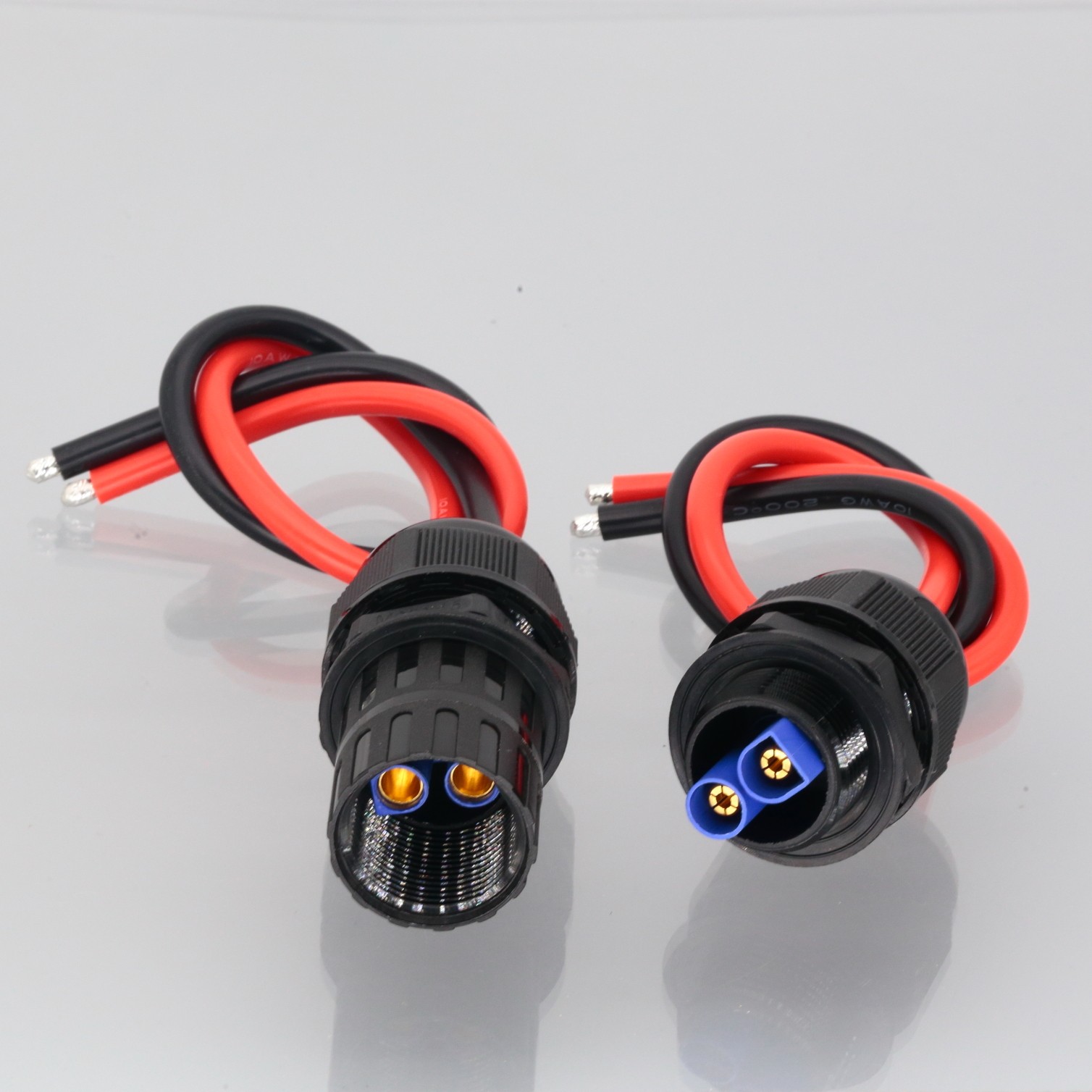 DIY EC5 Male to Female M25 Threaded IP68 Waterproof Connector 10awg 1+1FT Wire