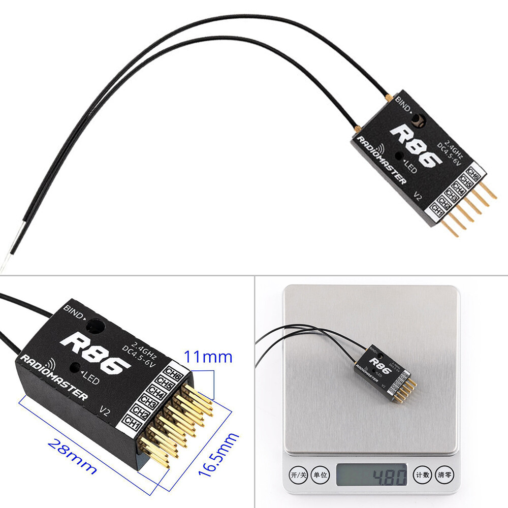 RadioMaster R81 R84 R86 R86C R88 R161 R168 2.4G Nano Receiver FrSky for RC Drone