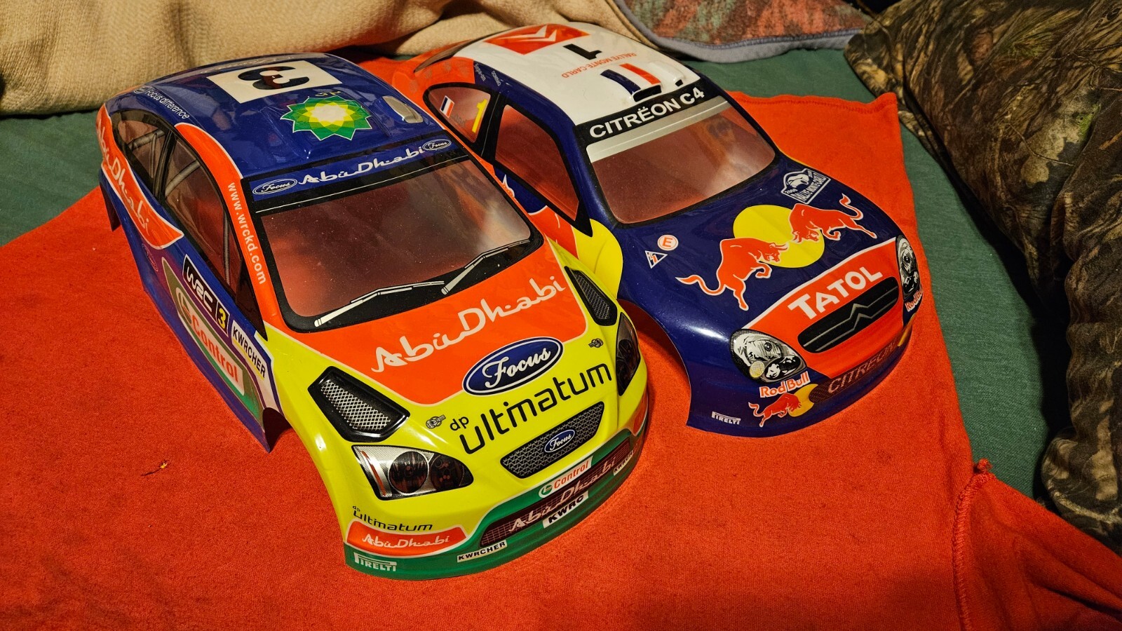 abu dhabi touring car body & red bull body traxxas 4tec kyosho fazer hpi rs4 ts4