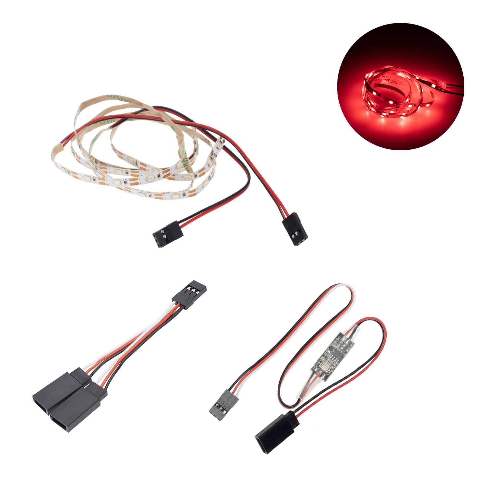 Remote Control LED Light Strip Kit For RC Fixed Wing Airplane Flying Wing Plane/