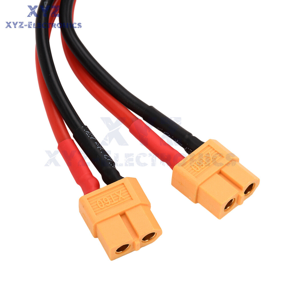 1pc XT60 Male/Female Cable Parallel Battery Connector 14AWG Silicone Wire for RC